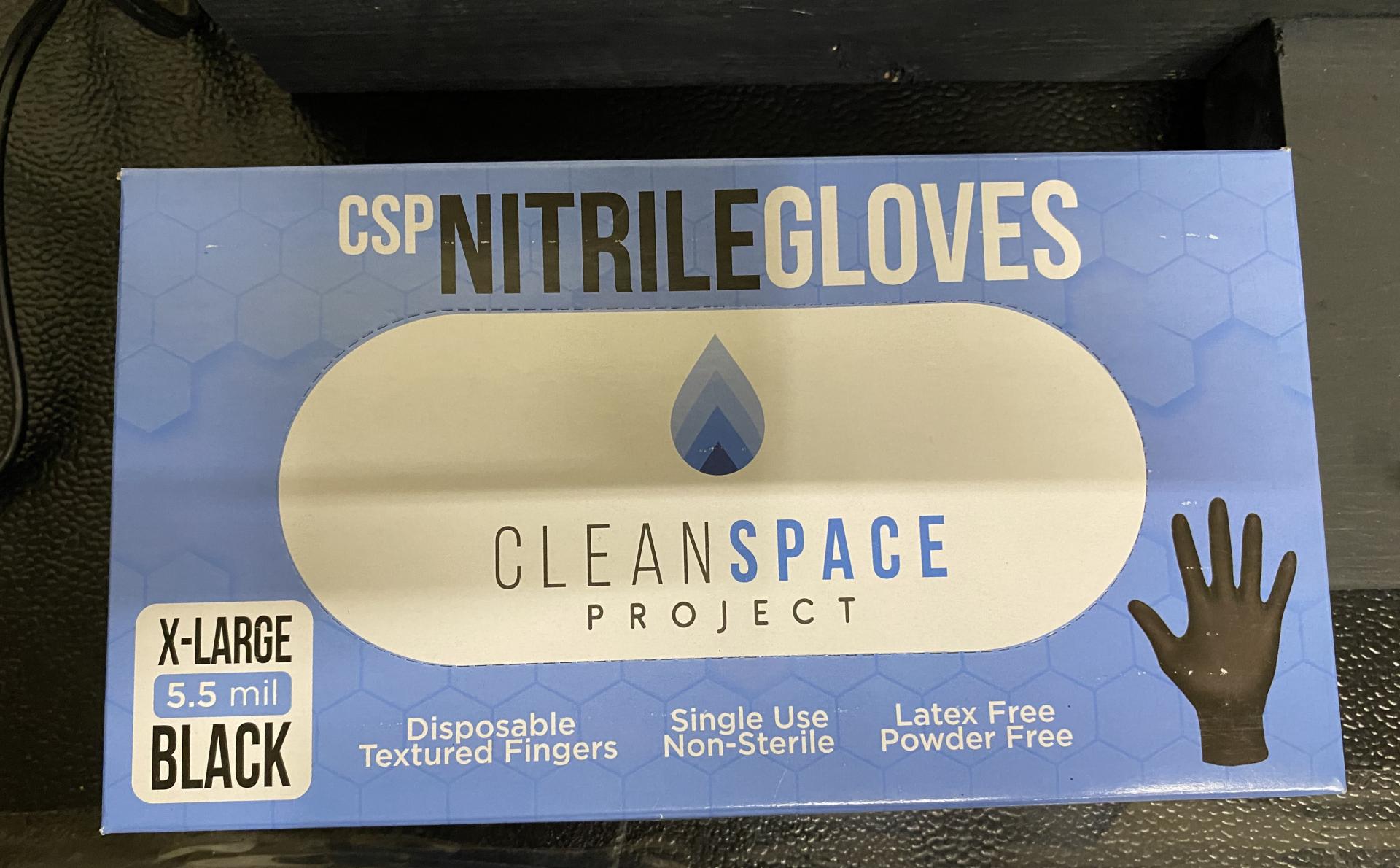 Clean Projects Non-Powdered Black Nitrile / 5.5 Mil / Size XL / Box of 100