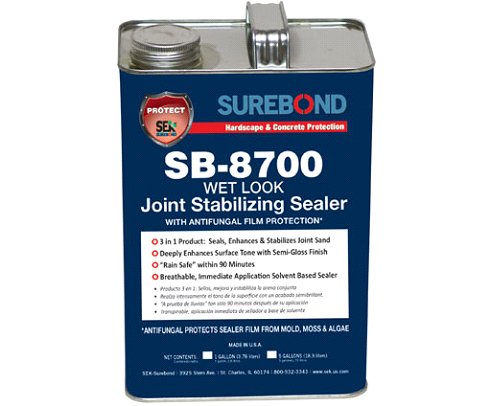 SB-8700 Wet Look
Joint Stabilizing Sealer
With Antifungal Film Protection
