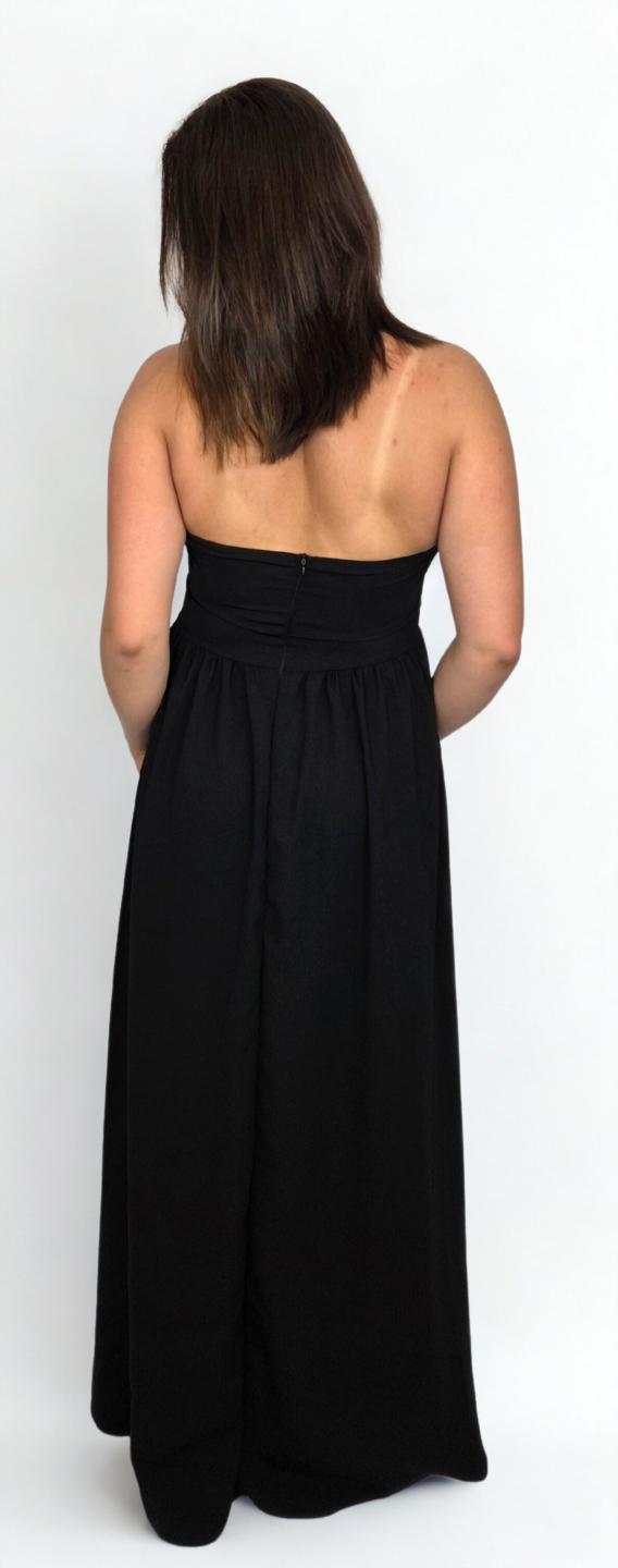 Black Halter Neck Maxi Dress