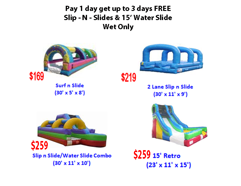 Slip N Slide / Water Slide Combo (Wet Only)