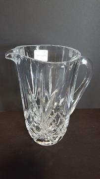 THUMBPRINT PRESSED CRYSTAL 8-1/2" PITCHER