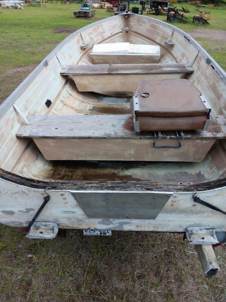 14' Aluminum Fishing Boat with Trailer - Item # 1