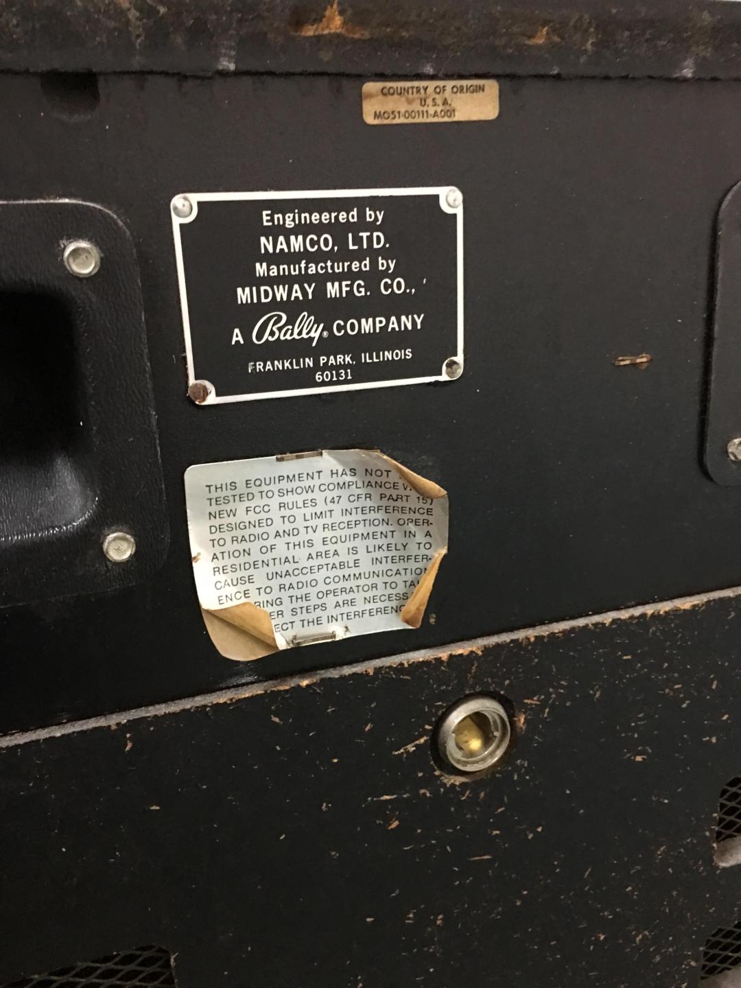 Midway Galaga Original Cabinet