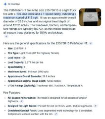 235/75R15 Pathfinder HT Tires Set of 4