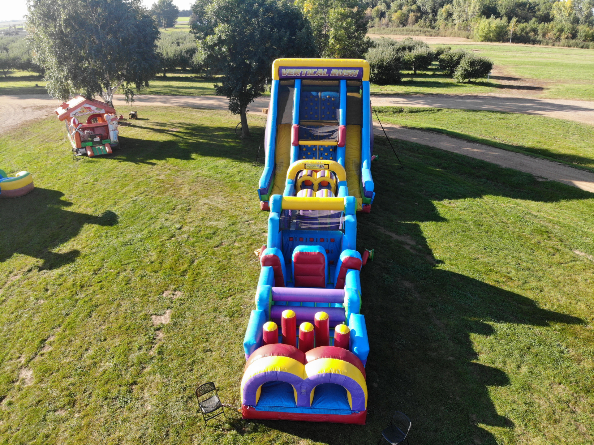 22' Vertical Rush with 40' Obstacle Course