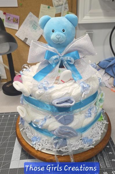 2 Layer Diaper cake