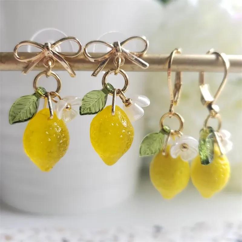 Lemon Dangle Earrings