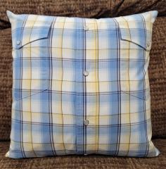 Memory pillow made from Loved Ones Shirts.