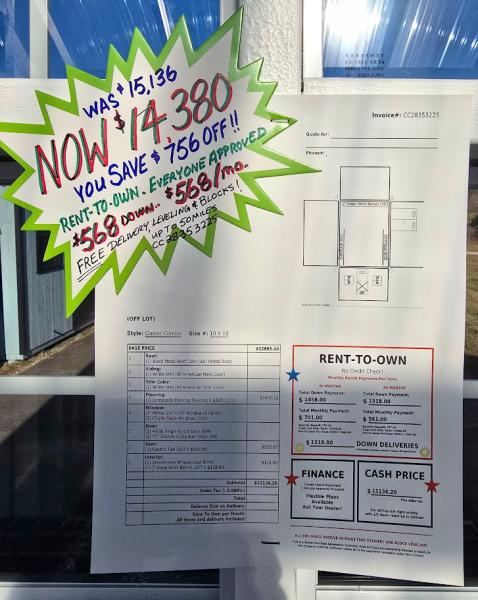 10x16 AMISH BUILT GREENHOUSE - $568 OFF! - $14,380 -$568 DOWN & $568/MO - NO CREDIT CHECK - FREE DELIVERY ( 50MILES )