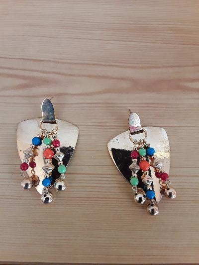 Triangular Gold Earrings