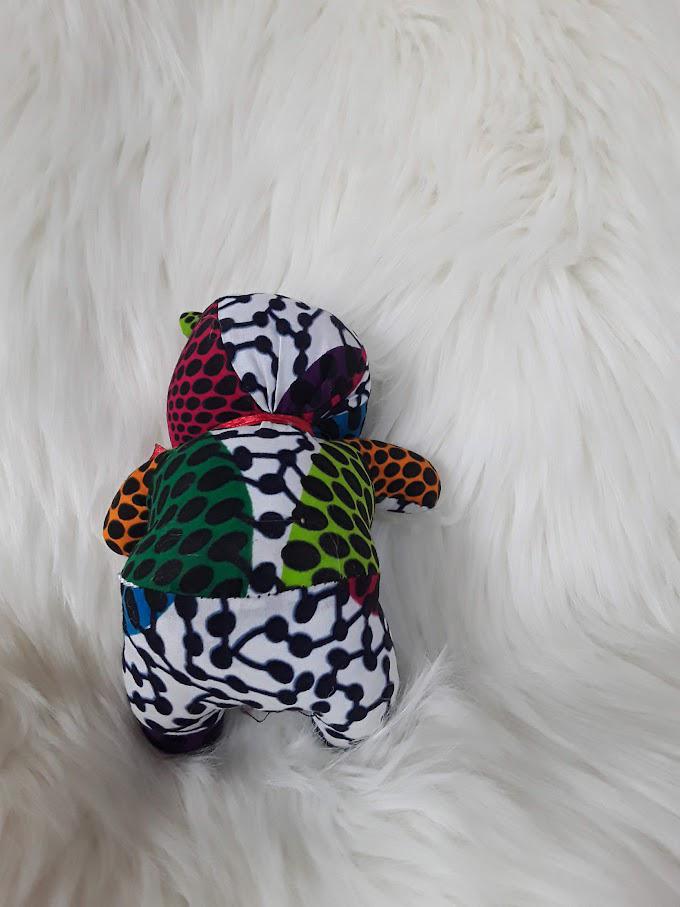 Handmade Ribbon Bow Tie Teddy Bear.