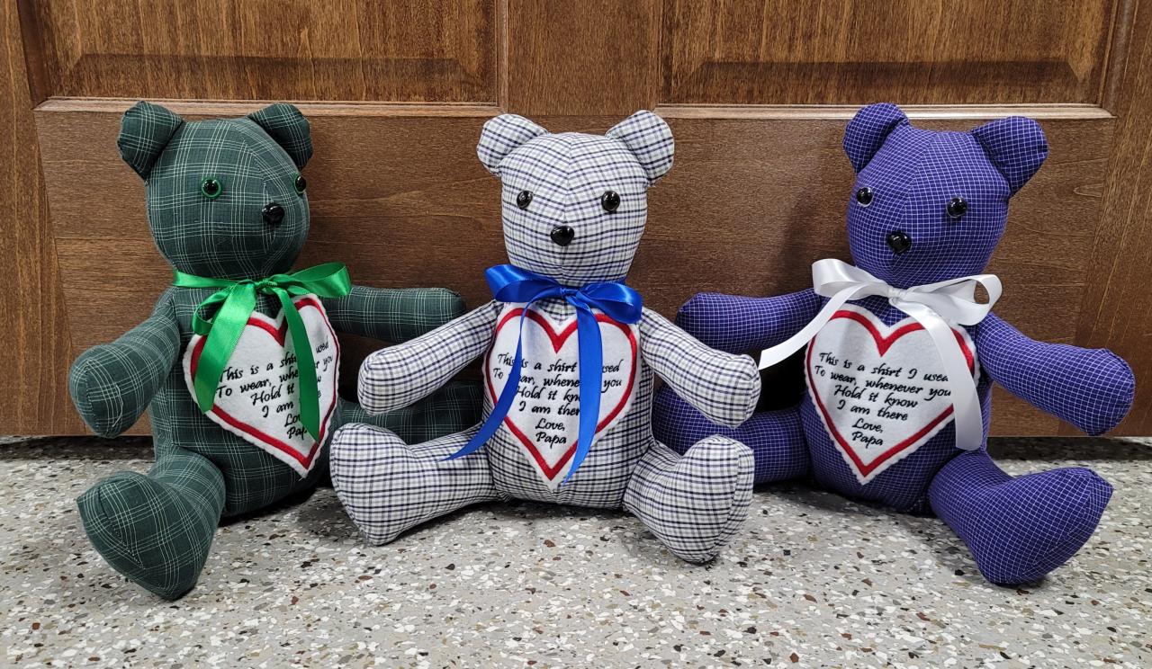 Memory Bear made from Loved Ones Shirts
