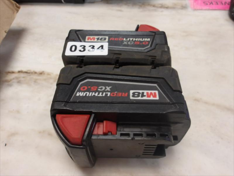 334   2  MILWAUKEE BATTERIES