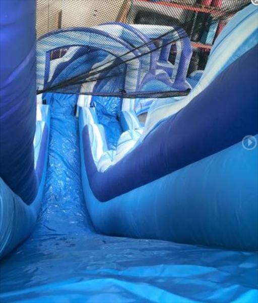 22' Blue Curve Water Slide  Slide