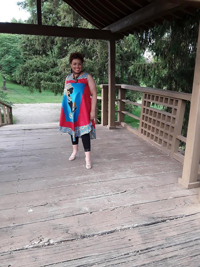 African Print Umbrella Dress.