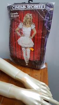 CINEMA SECRETS CANDY STRIPER HALLOWEEN COSTUME LG