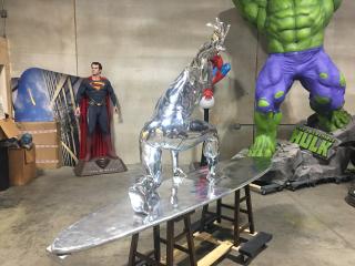 Life Size Marvel Silver Surfer with Bracket