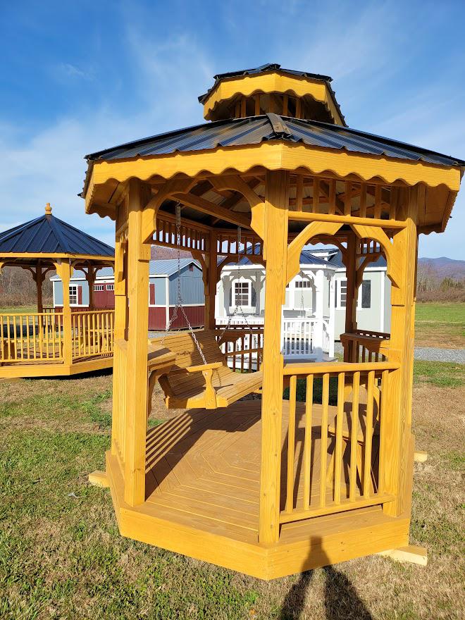 Marion #16361 - 7x9 GAZEBO WITH WOOD GLIDER