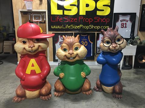 Life Size Alvin and the Chipmunks Theater Display