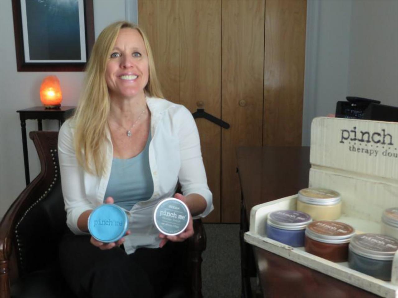 Pinch Me Therapy Dough, soft, pliable & infused with calming aromatherapy.