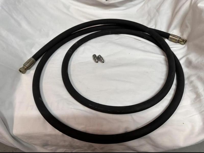TRUCK MOUNT HYDRAULIC HOSE (5000 PSI) HIGH HEAT WITH BOTH END CONNECTORS, 1/4 MALE NPT TO JIC MALE FIT HOSE CONNECTOR [42″-108″]