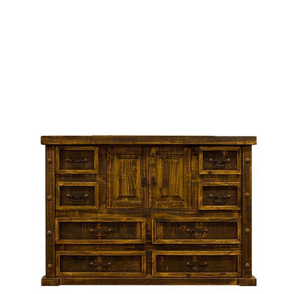 Rough Pine Door Dresser