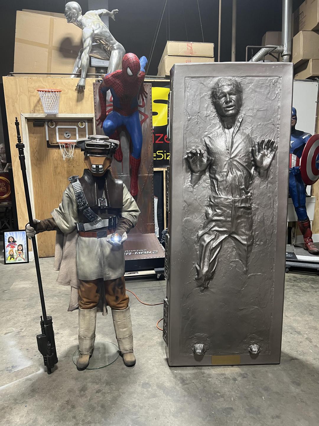 Star Wars Return of the Jedi Princess Leia Boushh and Han Solo In Carbonite