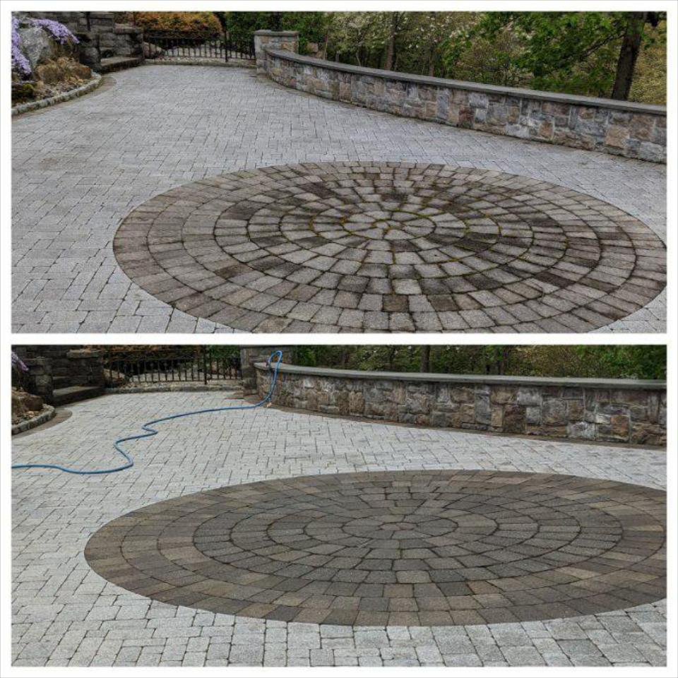 Paver Patio Cleaning and Resanding in Bedminster, NJ