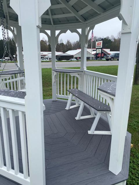 7x9 Vinyl Value Tea House Bench & Swing
