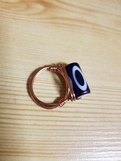 Evil Eye Copper Ring