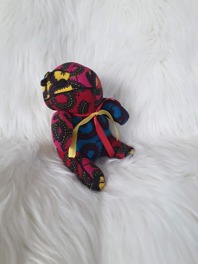 Handmade Ribbon Bow Tie Teddy Bear.