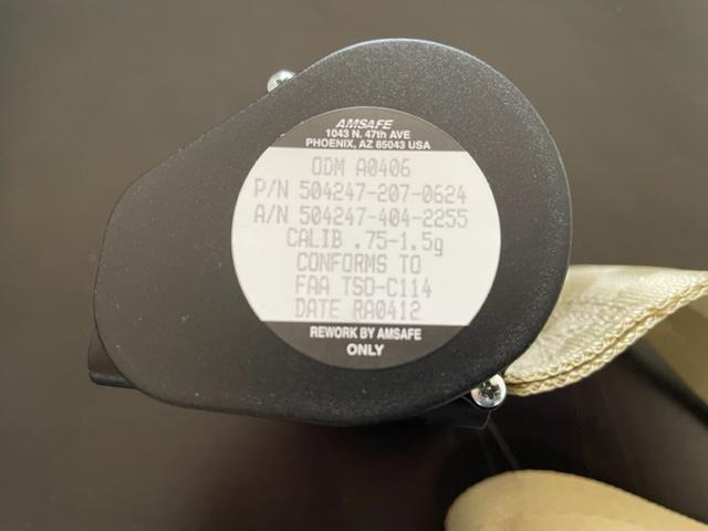 Amsafe Overhauled Inertia Reel Shoulder Harnesses. Color Fawn. New Old Stock.
