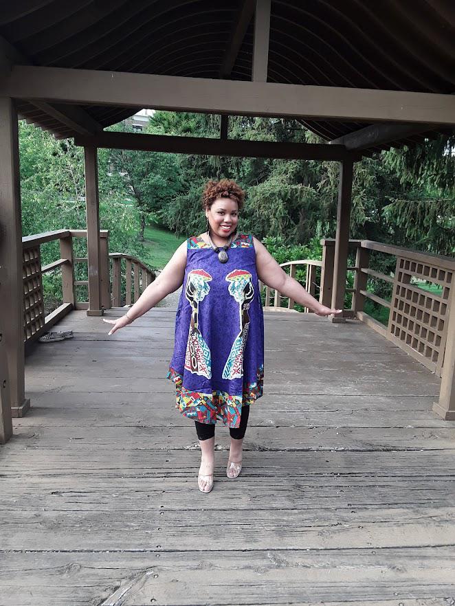 African Print Umbrella Dress.