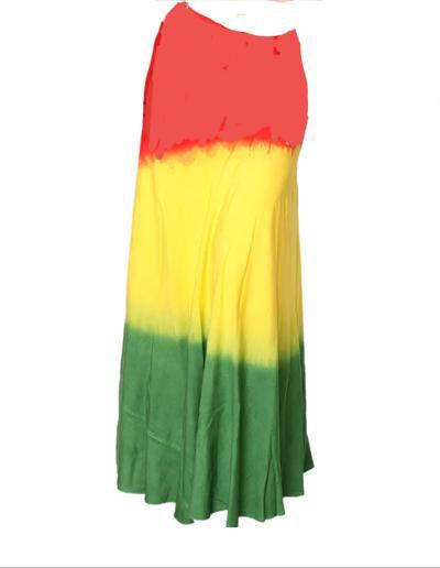 Tie Dye Rasta Skirt