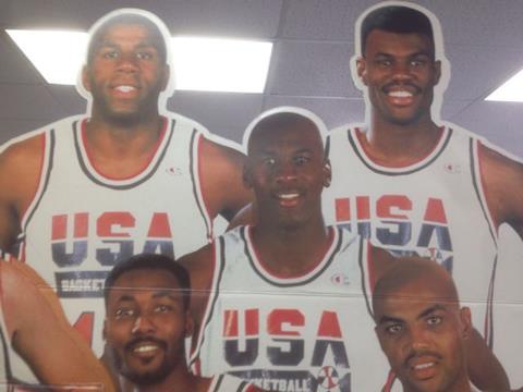 Life Size 1992 Olympic Dream Team Display W/ Box