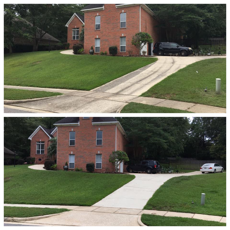 Pressure Washing In Mobile Al Driveway Concrete Cleaning