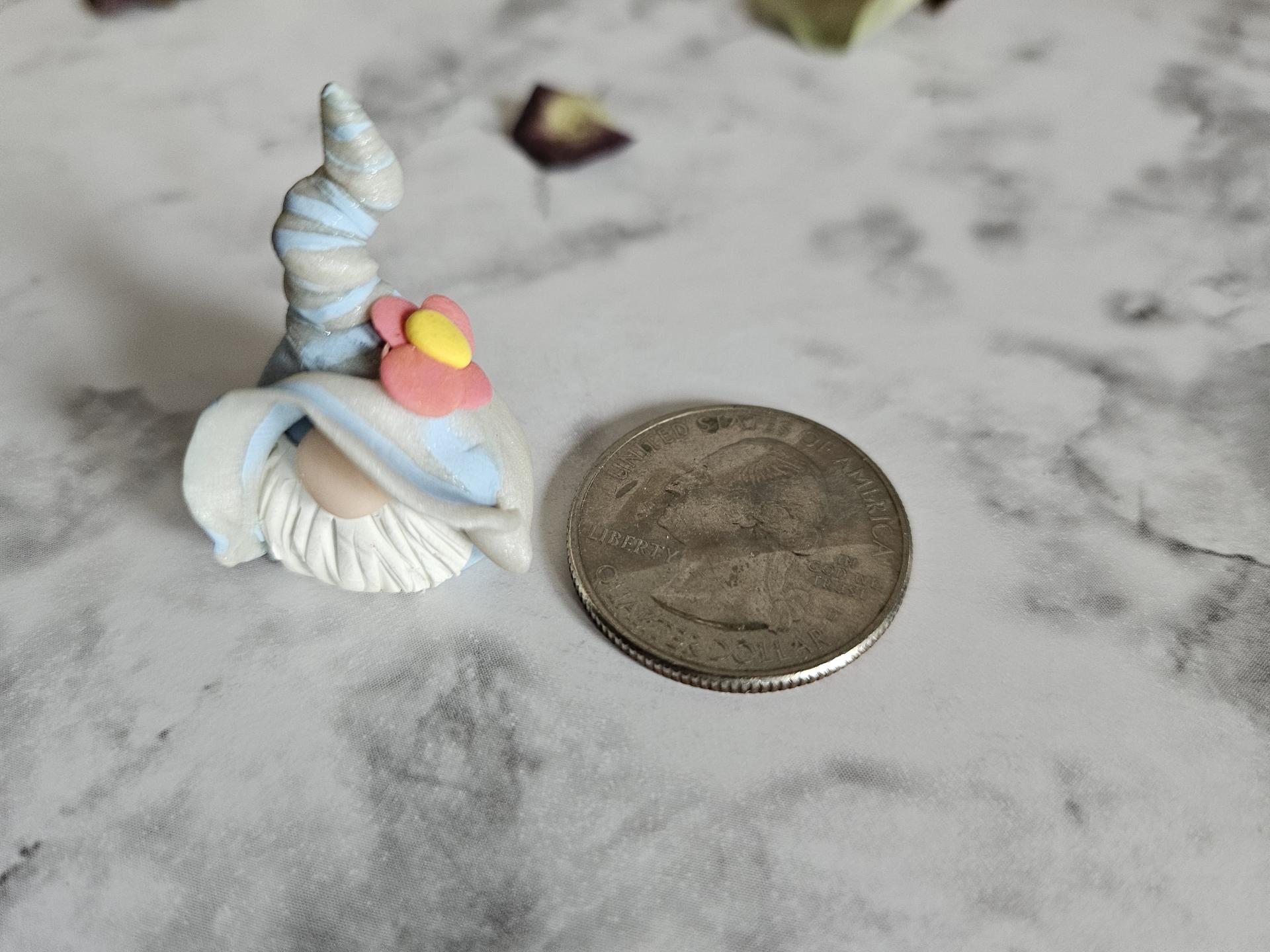 Gnome Couple set, blue and silver