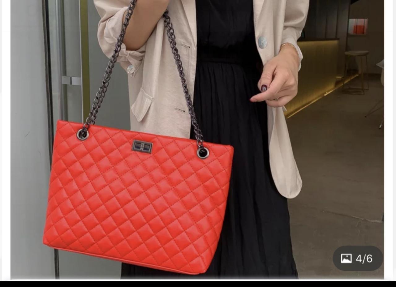 High Quality Women Pu Leather Shoulder Bag Fashion Red