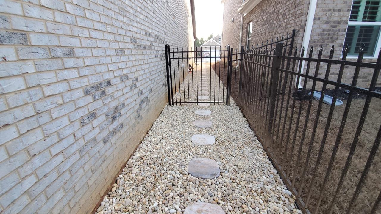 River Rock Installation
