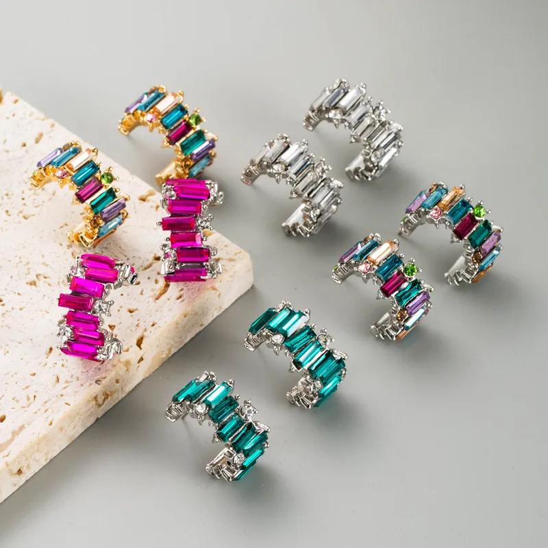 Colorful Gem Earrings (Gold or Silver)