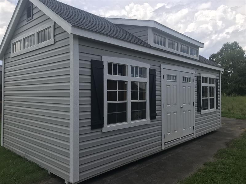 pre-owned premier 14x24 vinyl shed