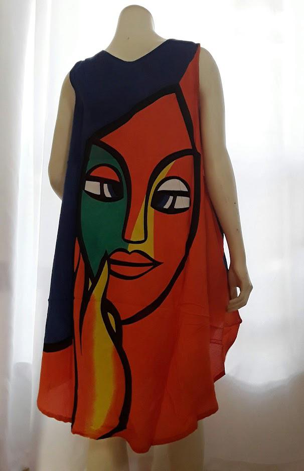 Picasso Print Umbrella Dress