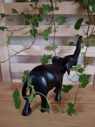 7" Ebony Wood Elephant