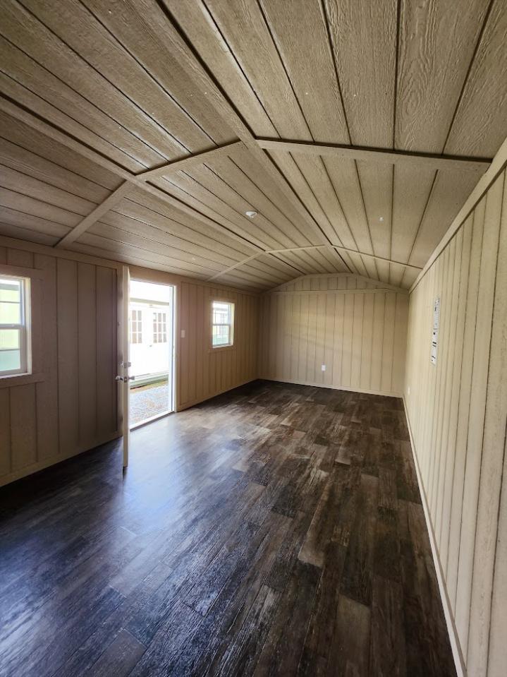 10% or $1,545 OFF - 12x24 Presidential Cottage with Insulated Walls, Floor, Ceiling, Doors & Windows - 100 amp Electrical Pkg - Finished Walls - Laminate Floors & AC!!