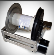 12" Aluminum Full Frame hose reel with 1/2" Stainless Manifold Electric