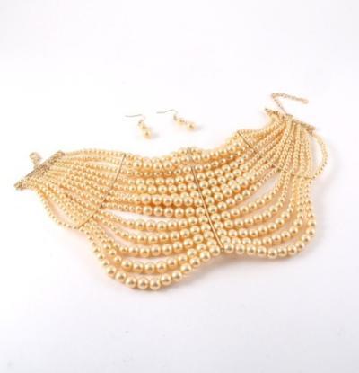 Synthetic Pearl Choker Necklace