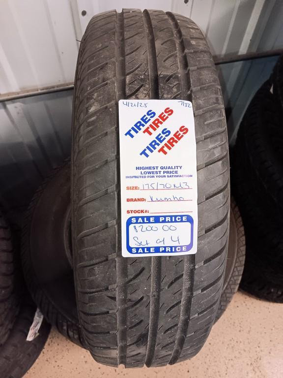 175/70R13 Kumho Power Star 758 Tires Set of 4