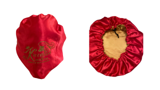 Pink & Gold Drawstring Bonnet