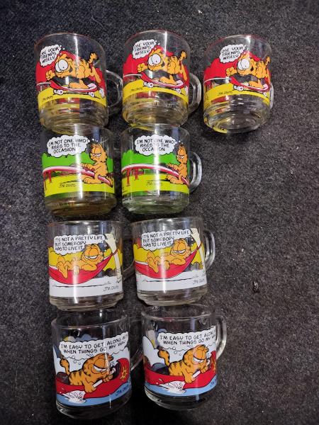 1978 Garfield and odie McDonald's collector cups