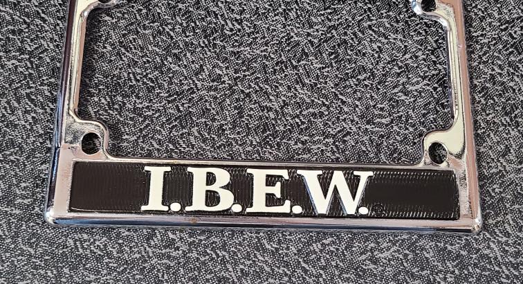 IBEW Motorcycle Tag Frame